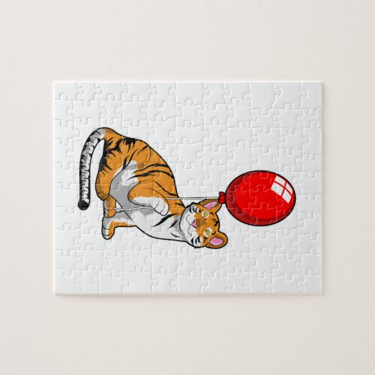 Tiger with Balloon ジグソーパズル (横)