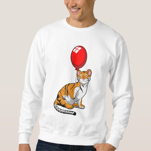Tiger with Balloon スウェットシャツ (正面)