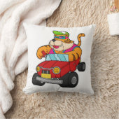 Tiger with Car クッション (ブランケット)