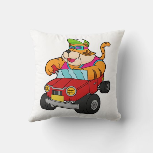 Tiger with Car クッション (裏面)
