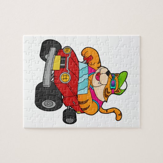Tiger with Car ジグソーパズル (横)