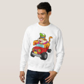 Tiger with Car スウェットシャツ (正面フル)
