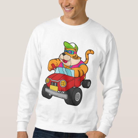 Tiger with Car スウェットシャツ (正面)