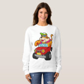 Tiger with Car スウェットシャツ (正面フル)