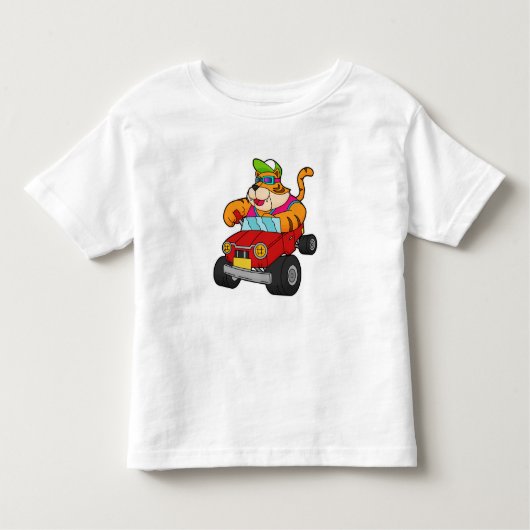 Tiger with Car トドラーTシャツ (正面)