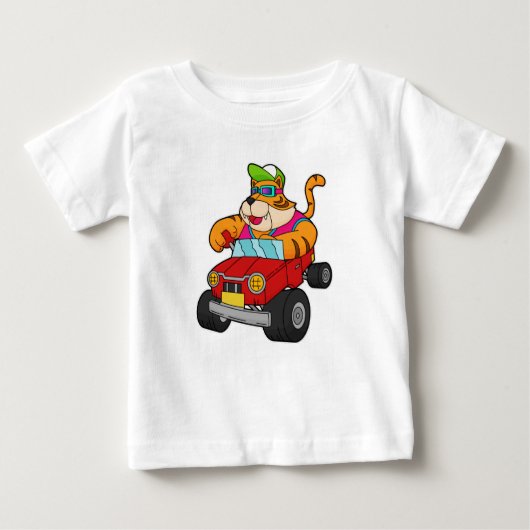 Tiger with Car ベビーTシャツ (正面)