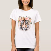 Tiger with Flowers T-Shirt – Bold & Beautiful Grap Tシャツ (正面)
