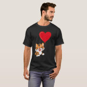 Tiger With Heart Balloon Valentines Day Love Boys Tシャツ (正面フル)