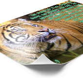 Tiger with Psalm 36:5-9 フォトプリント (角)