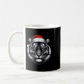 Tiger With Santa Hat Christmas Xmas Lover Zoo Keep コーヒーマグカップ (左)