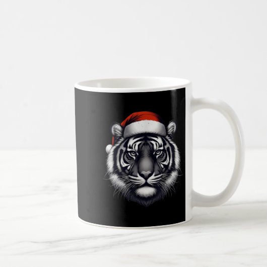 Tiger With Santa Hat Christmas Xmas Lover Zoo Keep コーヒーマグカップ (右)