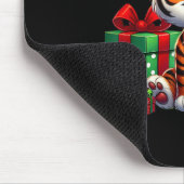 Tiger Xmas Lighting Santa Hat Tiger Christmas  マウスパッド (コーナー)