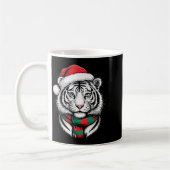 Tiger Xmas Santa Hat F Christmas Costume  コーヒーマグカップ (左)