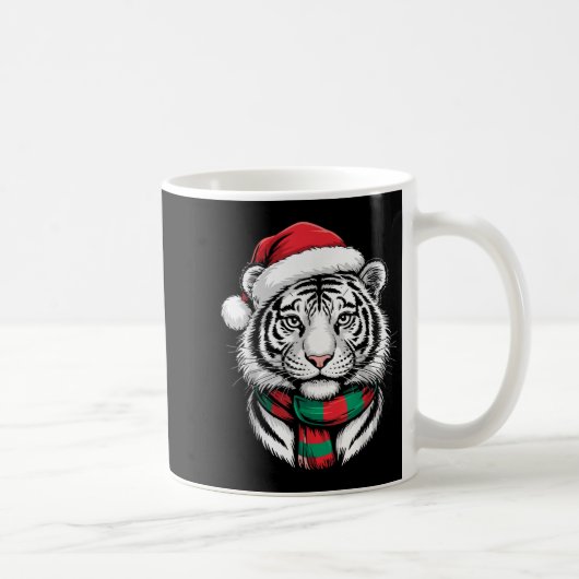 Tiger Xmas Santa Hat F Christmas Costume  コーヒーマグカップ (右)