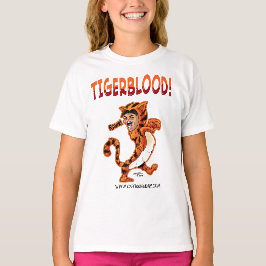 Tigerbloodの漫画 Tシャツ (正面)
