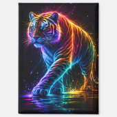 Tigermagnet in Neonfarben マグネット (正面)