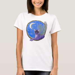 Tigerpixieの妖精のトラのファンタジー猫の芸術のTシャツ Tシャツ