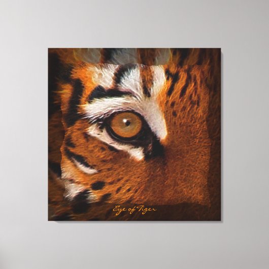 Tiger's Eye Wildlife Supporter Art on Canvas Print キャンバスプリント (正面)