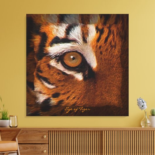 Tiger's Eye Wildlife Supporter Art on Canvas Print キャンバスプリント (インサイチュ (リビング))