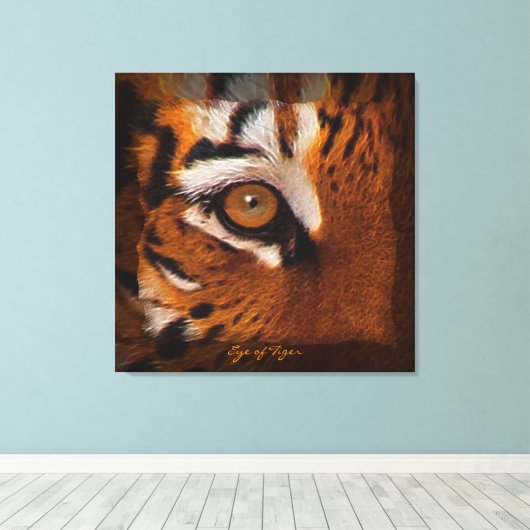 Tiger's Eye Wildlife Supporter Art on Canvas Print キャンバスプリント (インサイチュ (ウッドフロア))