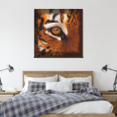 Tiger's Eye Wildlife Supporter Art on Canvas Print キャンバスプリント (インサイチュ (寝室))