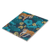 Tigers in the yellow lotus pond タイル (側面)