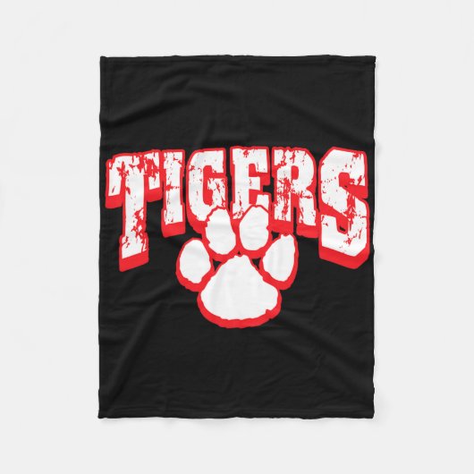 Tigers School Spirit Back To School R  フリースブランケット (正面)