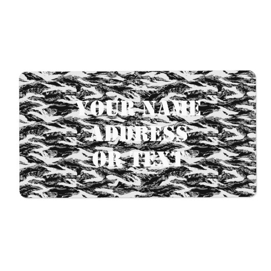 Tigerstripe Urban Camouflage – ブラック&グレー ラベル (正面)