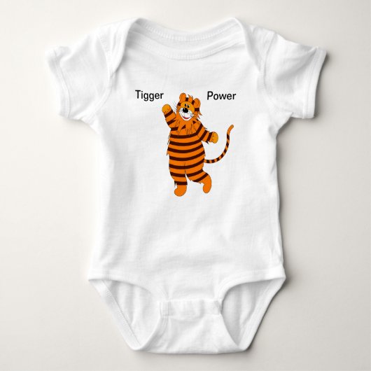 Tigger力 ベビーボディスーツ (正面)
