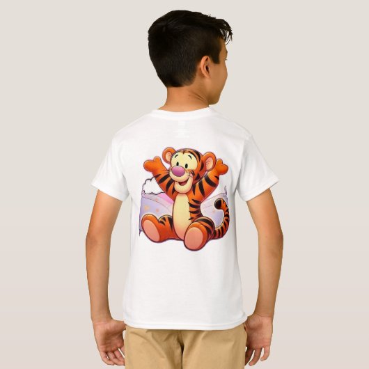 Tigger Cartoon Tiger T-Shirt Tシャツ (裏面フル)