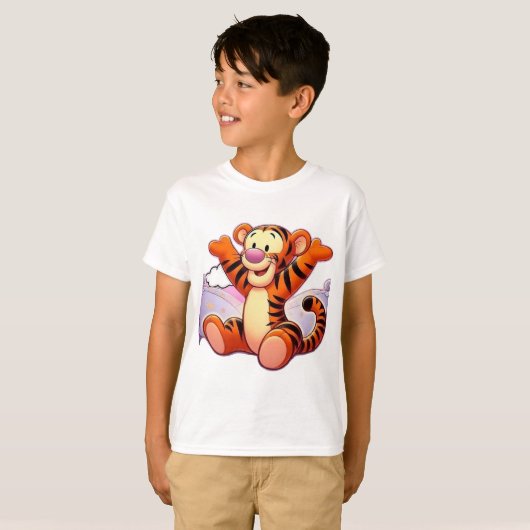 Tigger Cartoon Tiger T-Shirt Tシャツ (正面フル)
