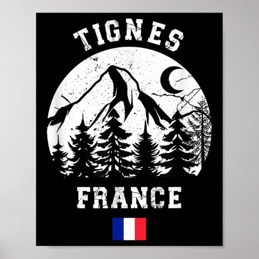 Tignes France Alps Ski Resort Alpine Skiing French ポスター (正面)