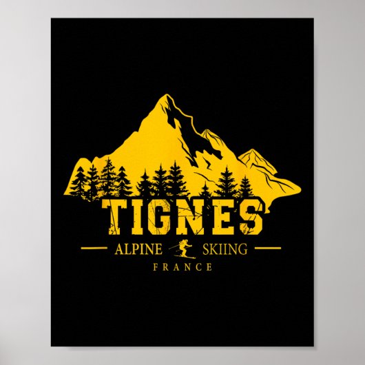 Tignes France Ski Resort Alpine Skiing French Alps ポスター (正面)