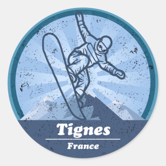 Tignes Snowboard - Station de ski ラウンドシール (正面)