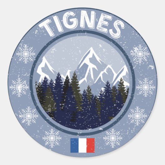 Tignes Station de ski ラウンドシール (正面)