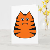 Tigr -かわいいトラの挨拶状 カード (黄色い花)