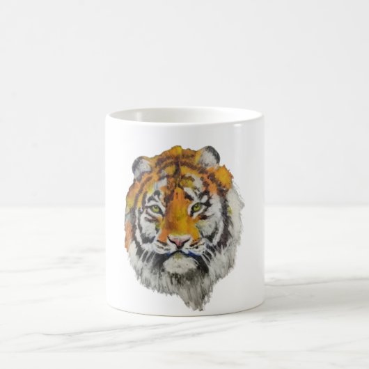 Tigre Acuarela Artístico コーヒーマグカップ (中央)