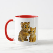 Tigre Chaton mignons マグカップ (左)
