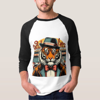 Tigre dandy rétro au diner tシャツ