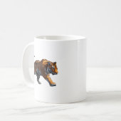 Tigre majestueux en pixel art. コーヒーマグカップ (正面左)