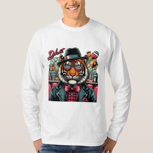 Tigre Rockabilly : Le Féroce Gentleman du Diner Tシャツ (正面)
