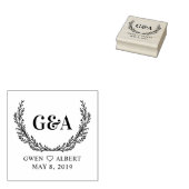 Tigsカップルイニシャル&ネーム結婚ズモノグラム ラバースタンプ (押印)