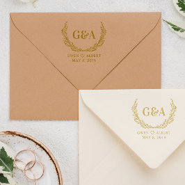 Tigsカップルイニシャル&ネーム結婚ズモノグラム ラバースタンプ