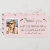 Tigsフォトモダン誕生日 サンキューカード (正面/裏面)