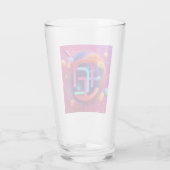 Tik-Tokの情報チャネルの激しいロゴ タンブラーグラス (裏面)