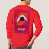 Tik-Tokの情報チャネルの激しいロゴ Tシャツ (裏面)