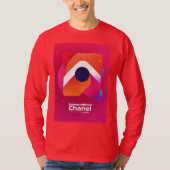 Tik-Tokの情報チャネルの激しいロゴ Tシャツ (正面)