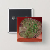 Tikalの場所、グアテマラからの王の胸 缶バッジ (正面&裏面)