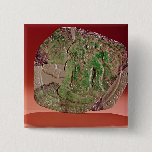 Tikalの場所、グアテマラからの王の胸 缶バッジ (正面)