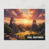Tikal Guatemala Sunset ポストカード (正面)